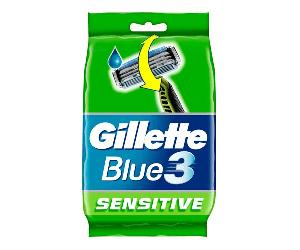 Gillette Blue 3 Sensitive Maquinilla de Afeitar 4+1 uds