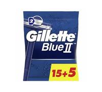 Gillette Blue II Maquinillas de Afeitar Desechables Hombre, Paquete de 20 Cuchillas de Afeitar (15+5)