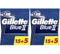 Gillette Blue II Maquinillas de Afeitar Desechables Hombre, Paquete de 40 Cuchillas de Afeitar (15+5)