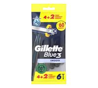 BLUE 3 cuchilla afeitar desechables 6 u