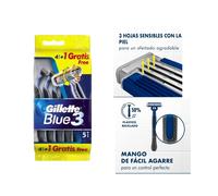 Gillette Blue3 - Máquinillas Desechables Para Hombre - 4+1 Unidades, 5 unidad surtidos de modelos a elegir diferentes precios maquinilla de afeitar hombre gran calidad