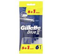 Gillette BlueII Maquinillas Desechables Para Hombre, 5 + 1 unidades
