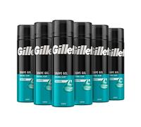 Gillette Classic Gel De Afeitar Para Piel Sensible Para Hombre, 6x200ml