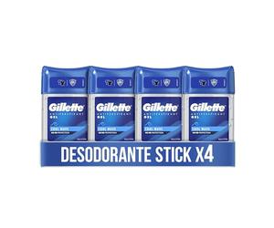 Gillette Clear Gel Antitranspirante Desodorante Cool Wave Para Hombre, 4 x 70 ml