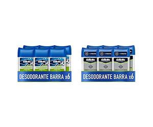 Gillette Clear Gel Desodorante Y Antitranspirante Power Rush Para Hombre 70ml x6 & Hydra Gel Desodorante Y Antitranspirante Aloe Para Hombre 70ml x6