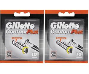 Gillette Contour Plus Recambio de Maquinilla de Afeitar para Hombre 10 Recambios (Paquete de 2)
