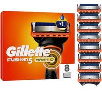 Gillette Cuchillas de afeitar Fusion5 Power, 8 cuchillas de repuesto originales para hombre con una tira deslizante más grande para un deslizamiento suave y 5 cuchillas para un afeitado increíblemente