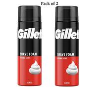 GILLETTE Espuma De Afeitar De Aroma Original 200ML Cada Uno (Paquete De 2)