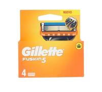 Gillette Fusion5 Pack de 4 Recambios Para Maquinillas De Afeitar, Cuchillas De Afeitar Con 5 Hojas, Banda De Gel Lubricante y Recortadora De Precisión
