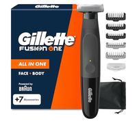 Gillette Fusion One Recortadora de Barba Y Afeitadora Corporal, Negro
