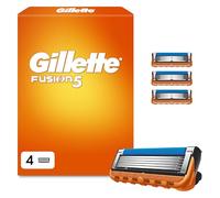 Gillette Fusion5 Cuchillas de Afeitar Hombre, Pack de 4 | Recambios para Maquinillas de Afeitar con 5 Hojas Y Banda Lubricante, Compatible con Gillette Proglide Y Fusion 5
