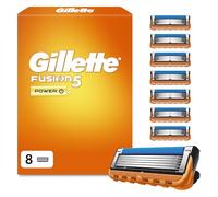 Gillette Fusion5 Power Cuchillas de Afeitar Hombre, Pack de 8 | Recambios para Maquinillas de Afeitar con 5 Hojas Antifricción, Barra de Gel Lubricante y Recortadora De Precisión