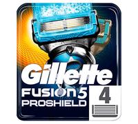 Gillette Fusion5 ProShield - Cuchillas de afeitar, 4 recambios, con tecnología de enfriamiento, lubricación antes y después de las cuchillas