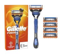 Gillette Fusion5 UEFA Champions League Special Edition Maquinilla De Afeitar Para Hombre, 1 Mango + 5 Recambios, Con Banda Lubricante para un Afeitado Apurado