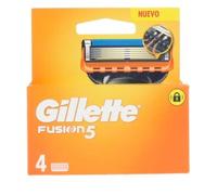 Gillette Fusion5 Pack de 4 Recambios para Maquinillas de Afeitar, Cuchillas de Afeitar con 5 Hojas, Banda de Gel Lubricante Y Recortadora de Precisión