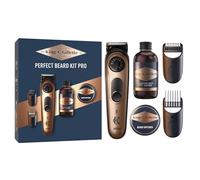 Gillette King C. Caja de Regalo para Hombre, Kit de Cuidado de Barba Incluido cortapelos Pro eléctrico, Rueda de precisión para 40 Longitudes de Barba para un Afeitado eficiente, Mini Limpiador, Mini