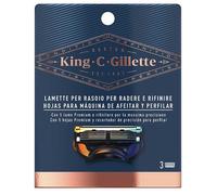 Gillette King C. Recambio Máquina Afeitar y Perfilar 3 uds