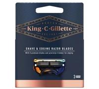Gillette King C. Recambio Máquina Afeitar y Perfilar 3 uds