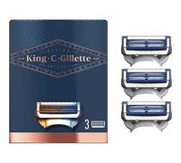 Gillette King C. recambios para maquinilla de afeitar barba del cuello para hombre, con SkinGuard y las mejores hojas de acero inoxidable con revestimiento de platino de Gillette, 3 recambios
