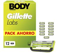 Gillette Labs Body Cabezales De Recambio Para Maquinilla De Afeitar, 12 Recambios