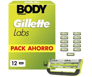 Gillette Labs Body Cabezales De Recambio Para Maquinilla De Afeitar, 12 Recambios