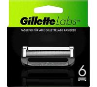 Gillette Labs - Cuchillas de repuesto compatibles con GilletteLabs con elemento de limpieza y Gillette Heated Razor, 6 cuchillas de repuesto