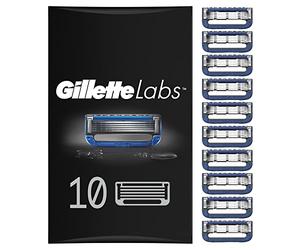 Gillette Labs Heated Razor Cuchillas de Afeitar Hombre, Paquete de 10 Cuchillas de Recambios