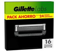 Gillette Labs Recambios Con Barra Exfoliante Y Heated Razor, 16 Recambios