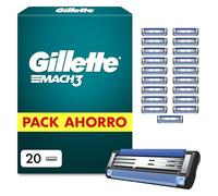 Gillette Mach3 Base Cuchillas de Afeitar Hombre, Pack de 20