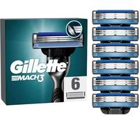 Gillette Mach3 - Cuchillas de afeitar para hombre, 6 cuchillas de repuesto originales Gillette con tiras deslizantes para un deslizamiento suave y revestimiento de la hoja