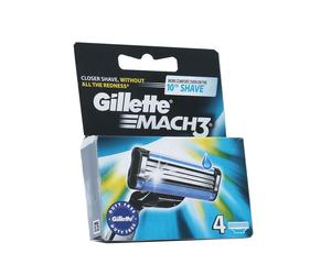 Gillette Mach3 Cuchillas de recambio 4 uds