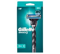 Gillette Mach3 - Maquinilla de afeitar para hombre de 3 cuchillas, 1 maquinilla de afeitar Gillette + 2 cuchillas de repuesto