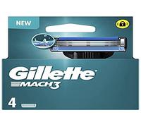 Gillette Mach3 Recharge de Rasoir pour Homme, 3 lames, 4 Recharges, Lames Plus Résistantes Que Acier