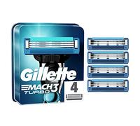 Gillette Mach3 Turbo Cuchillas de Afeitar Hombre, Paquete de 4 Cuchillas de Recambio (el embalaje puede variar)
