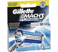 Gillette Mach3 Turbo - Cuchillas de Recambio Para Maquinilla de Afeitar - 4 Unidades
