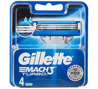 Gillette Mach3 Turbo - Recambios para maquinilla de afeitar para hombre, 4 cuchillas