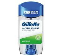 Gillette Perfume de aloe antitranspirante, gel hidratante para hombres, 70 ml, 72 horas de protección contra el sudor, antimanchas blancas, dermatológicamente probado