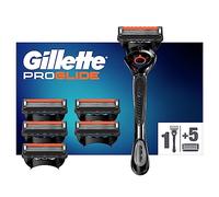 Gillette ProGlide 1 Maquinilla de Afeitar Hombre + 6 Cuchillas con 5 Hojas Antifricción, y 6 Cabezales de Recambio