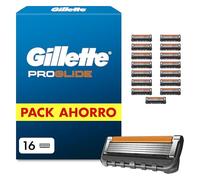 Gillette Proglide Cuchillas de Afeitar Hombre, Pack de 16 | Recambios para Maquinillas de Afeitar Gillette Proglide y Fusion5, con 5 Hojas, Doble Lubricación Y Recortadora de Precisión