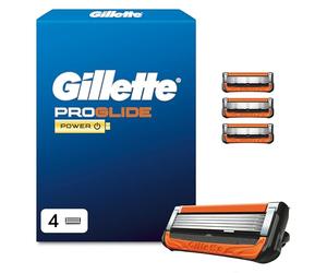 Gillette ProGlide Power Cuchillas de Afeitar Hombre, Paquete de 4 Cuchillas de Recambio (el embalaje puede variar)