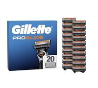 Gillette Proglide Recambios para Maquinillas de Afeitar para Hombre, Pack de 20 Cuchillas de Afeitar con Doble Lubricación Y Recortadora de Precisión