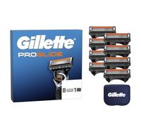 Gillette Proglide Recambios para Maquinillas de Afeitar para Hombre, Pack de 8 Cuchillas de Afeitar con Doble Lubricación Y Recortadora de Precisión