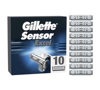 Gillette Sensor Excel Recambio De Máquinilla De Afeitar 10 Recambios, cuchillas de afeitar
