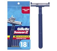 Gillette Sensor2 - Maquinillas de afeitar desechables para hombres, Lubrastrip activadas por agua para ayudar a evitar la irritación de la piel, 18 unidades