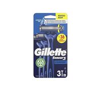 Gillette Sensor3 Comfort, Afeitadoras Desechables para Hombre, Juego de 3 Afeitadoras Desechables