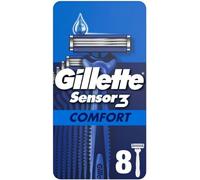 Gillette Sensor3 Comfort, Afeitadoras Desechables para Hombre, Juego de 8 Afeitadoras