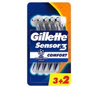 Gillette Sensor3 Comfort - Cuchillas de afeitar desechables para hombre, 5 unidades