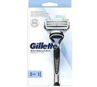 Gillette Skinguard Sensitive - Maquinilla de afeitar manual para hombres con irritaciones de la piel, 1 afeitadora Skinguard Sensitive, 2 cuchillas Gillette de afeitar de repuesto