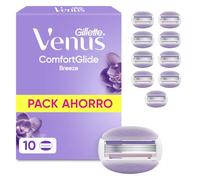 Gillette Venus Comfortglide, Breeze, Recambio Para Maquinilla De Mujer, Pack De 10 Recambios, 3 Hojas Para Una Depilación Suave, Apurada Y Duradera