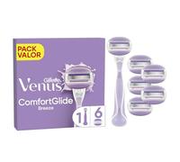 Gillette Venus Comfortglide Breeze, Maquinilla De Mujer, 1 Mango + 6 Recambios, 3 Hojas, Para Una Depilación Suave, Apurada Y Duradera
